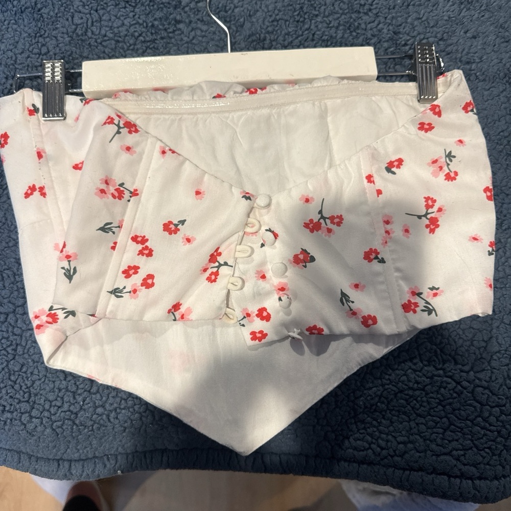 Princess Polly White Floral Corset Top